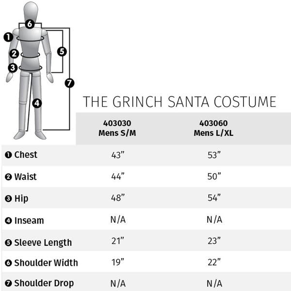 christmas santa grinch size