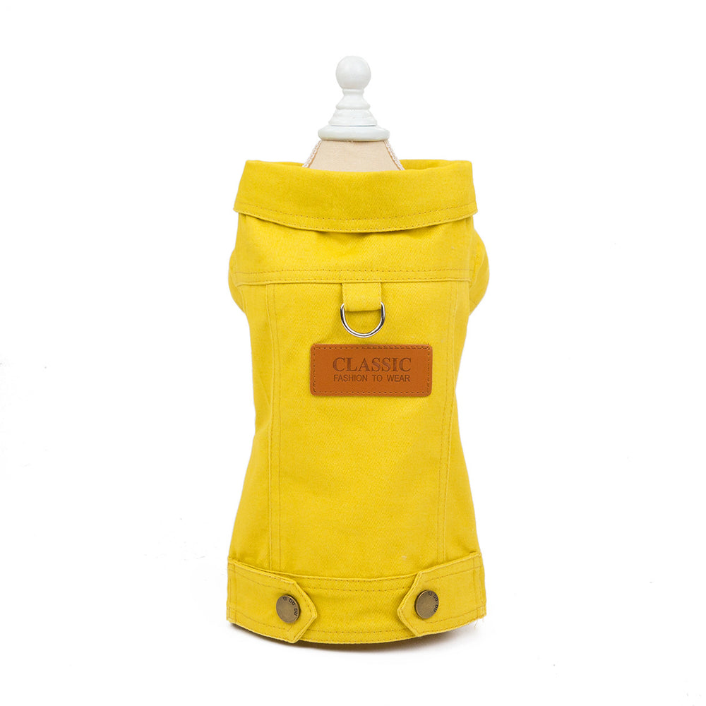 Dog Denim Jacket | Yellow