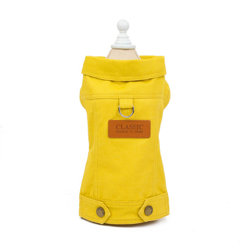 Dog Denim Jacket | Yellow