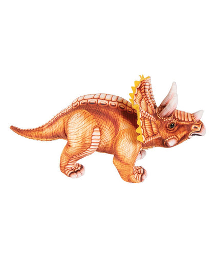 Brown Triceratops Dinosaur Plush Toy | Real Planet